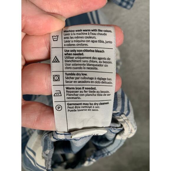 Carhartt Shirt Men's XL Blue Plaid Relaxed Fit Short Sleeve Button Up Collar - Picture 8 of 12